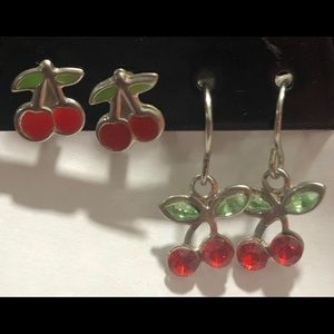 Cherry Earrings (2 pair)